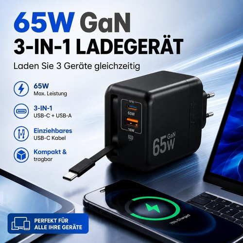 65w gan usb ladegerät - 65w,