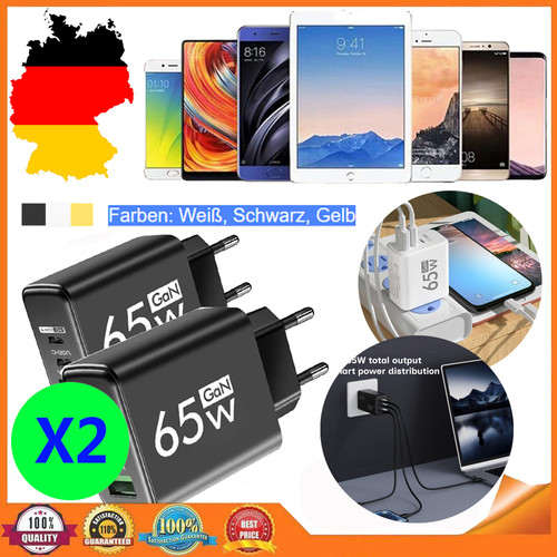 Fach schnellladegerät 65w - 3-fach,