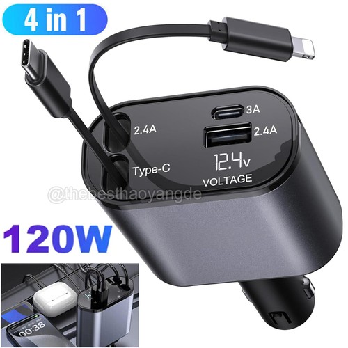120w auto usb c - 120w, 4-in-1