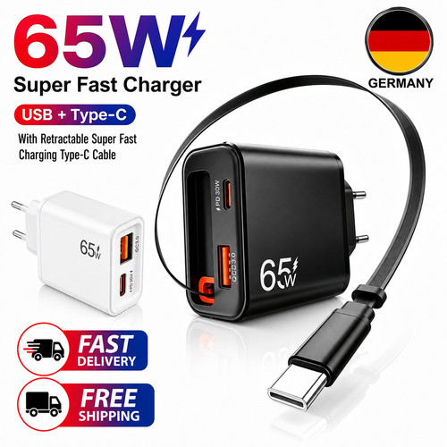 65w gan usb ladegerät - gan, c