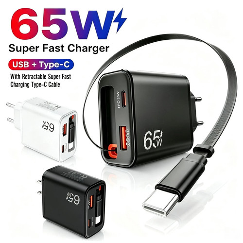 65w gan usb ladegerät mit - gan,
